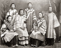 Chinese Women Bound Feet Traditional Clothing Hairstyles Vtg. Photo 19thC.