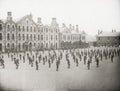 British Army 17th Lancers Regiment Soldiers Drill Barracks Vtg. Photo 19thC.