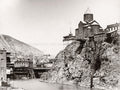 Tiflis Tbilisi Georgia Metekhi Prison Fortress Riverfront Vtg. Photo 19thC.