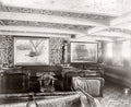 RMS Teutonic White Star Line Ship Ornate Smoke Room Furniture Vtg. Photo 19thC.