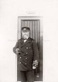 White Star Line RMS Teutonic Captain Parsell Uniform Beard Vtg. Photo 19thC.