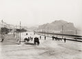 Palermo Sicily Foro Italico Waterfront Monte Pellegrino Vtg. Photo 19thC.