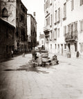 Venice Campiello Dei Mori Square Street Scene People Vtg. Photo 19thC.