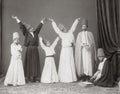 Turkey Whirling Dervishes Mevlevi Order Dancers Ritual Costume Vtg. Photo 19thC.