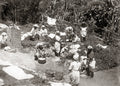 Jamaica Washerwomen Rio Cobre River Laundry Rural Life Work Vtg. Photo 20thC.