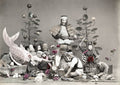 Japanese Toymakers Work Japan Samurai Dolls Masks Artisans Vtg. Photo 19thC.