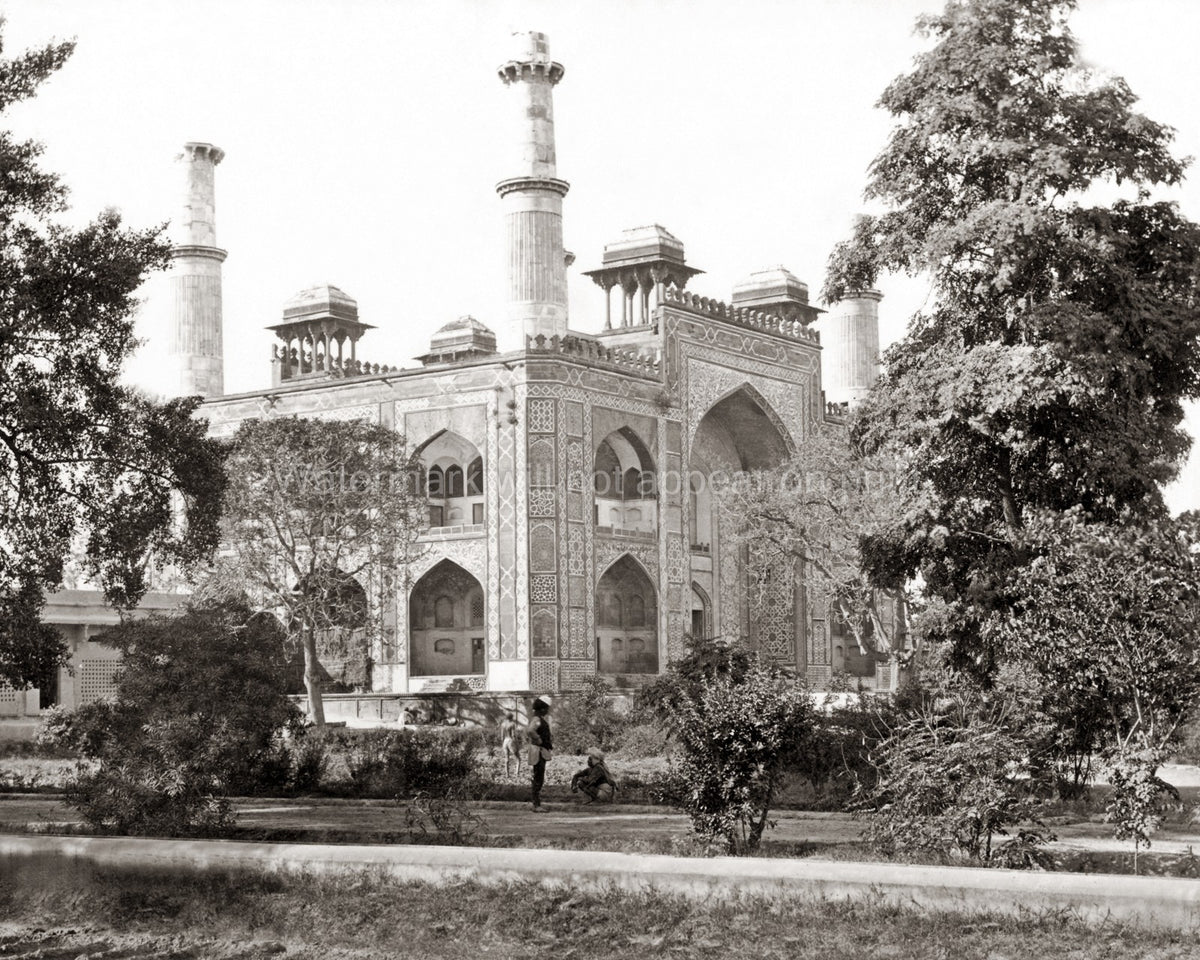 Sikandra Bagh Agra India Entrance Gate Mughal Architecture Vtg. Photo 19thC.