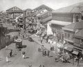 Bhendy Bazaar Road Bombay India Street Scene Architecture Vtg. Photo 19thC.