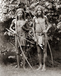 India Veddah Men Vedda People Indigenous Hunters Bows Arrows Vtg. Photo 19thC.