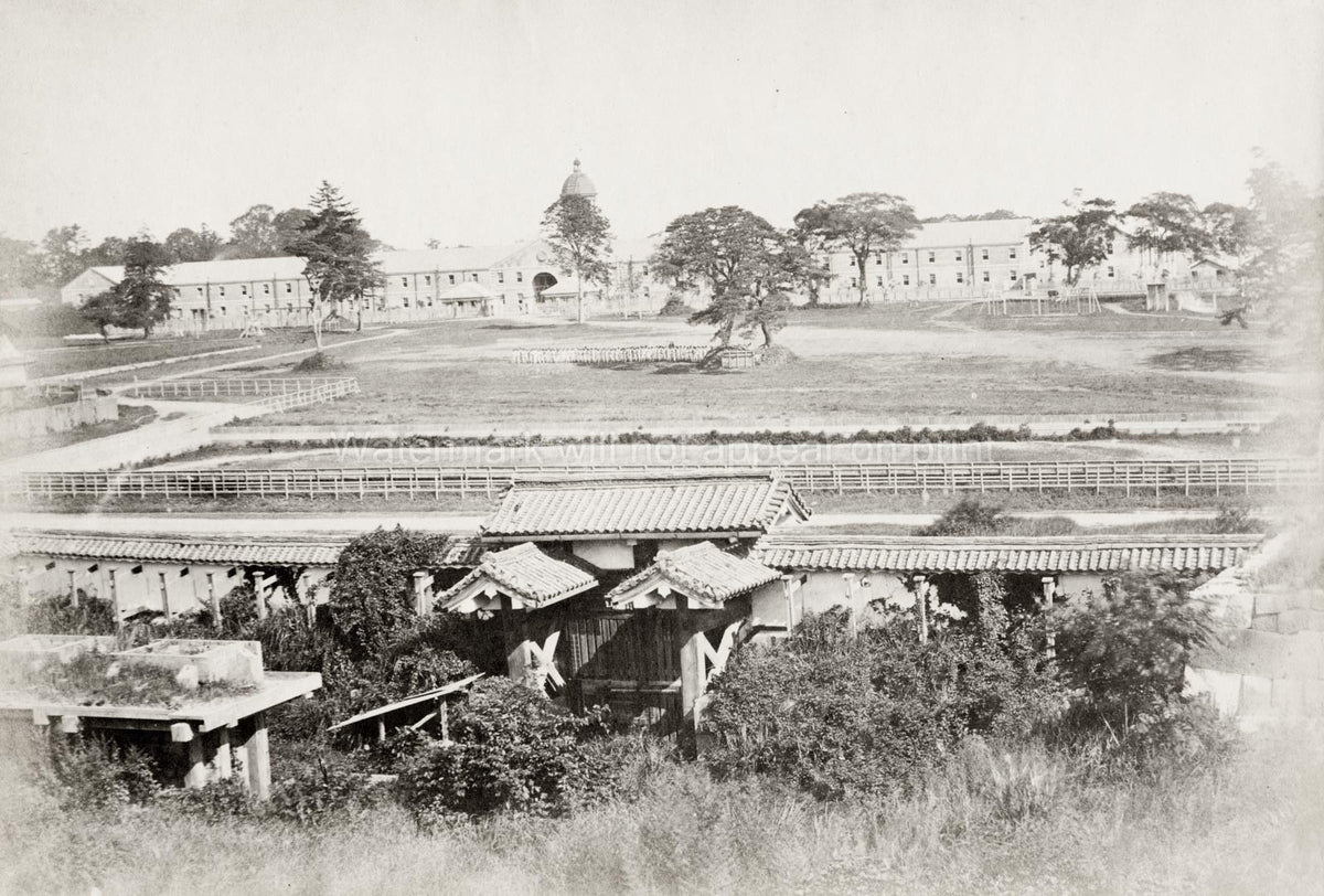 Takebashi Barracks Imperial Guard Tokyo Japan Military Vtg. Photo 19thC.