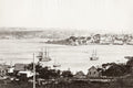 Sydney Harbour Australia Cityscape Waterfront Ships Sailing Vtg. Photo 19thC.