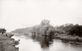 Henley Thames River Landscape Punting Boating Artist Vtg. Photo 19thC.
