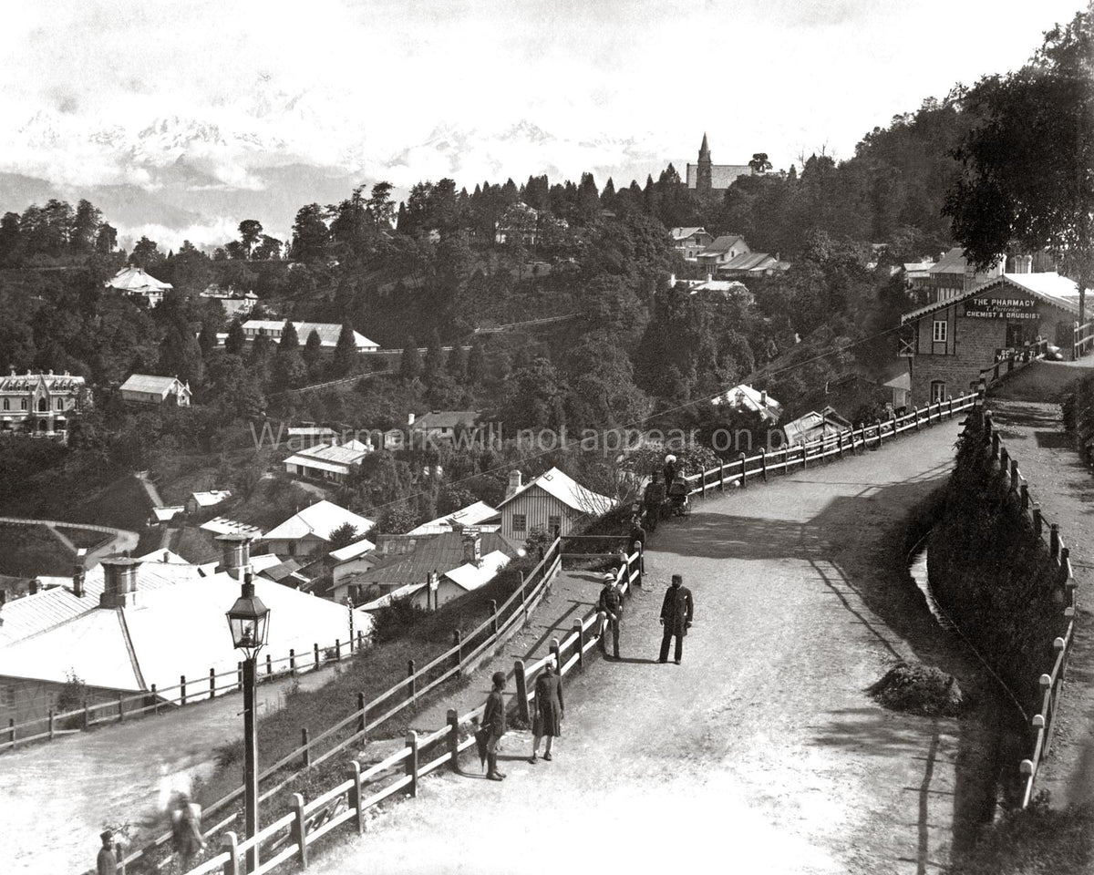 Simla Shimla India Hill Station View Himalayas Mountains Vtg. Photo 19thC.
