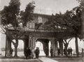Canton China Ceremonial Arch Pailou Gate Architecture People Vtg. Photo 19thC.