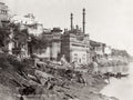 Great Mosque Aurangzeb Benares Varanasi River Ghats Vtg. Photo 19thC.