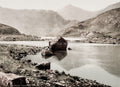 Snowdon Llyn Llydaw Lake Snowdonia Wales Mountain Scenery Vtg. Photo 19thC.