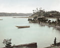 Kanazawa Yokohama Japan Boat Water Lake Landscape Scenery Vtg. Photo 19thC.
