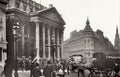London Mansion House Busy Street Scene Architecture Horse Vtg. Photo 19thC.