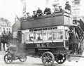 WW1 London Bus Ghent Wounded Soldiers Antwerp Vtg. Photo