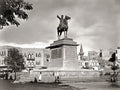 Cairo Egypt Statue Ibrahim Pasha Equestrian Monument Street Vtg. Photo 19thC.