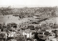 Constantinople Istanbul Turkey Cityscape Harbor Galata Bridge Vtg. Photo 19thC.