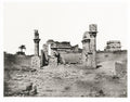 Egypt Temple Hermonthis Erment Arment Ruins Columns Vtg. Photo 19thC.