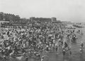 Margate Kent Crowded Beach Scene Holidaymakers Seaside Resort Vtg. Photo 19thC.