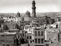 Cairo Egypt Rooftop View Mosques Minarets Domes Cityscape Vtg. Photo 19thC.