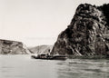 Lorelei River Rhine Gorge Sankt Goarshausen Steamer Vtg. Photo 19thC.