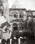 Jerusalem Holy Sepulchre Ceremony Crowd Pilgrims Religious Vtg. Photo 19thC.