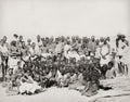 Indian Men Children Large Group Shaved Heads Social History Vtg. Photo 19thC.