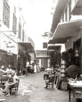 Cairo Street Bazaar Merchants Market Alley Shops Metalwork Vtg. Photo 19thC.