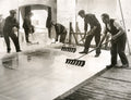 London Workmen Manufacturing Ice Factory Laborers Industrial Vtg. Photo 20thC.