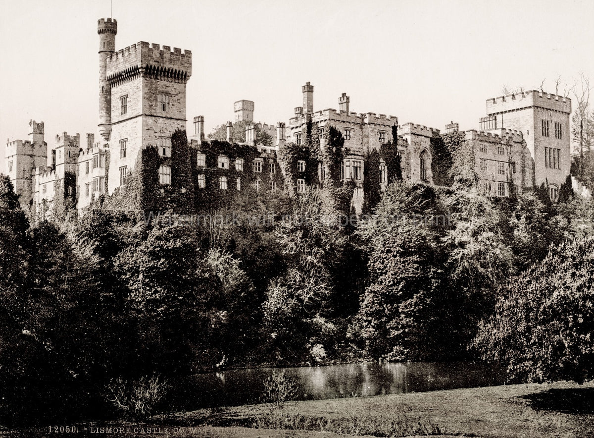 Lismore Castle Waterford Ireland Gothic Revival Architecture Vtg. Photo 19thC.