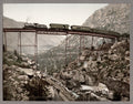 Colorado Georgetown Loop Railroad Devil's Gate Bridge Train Vtg. Photo 19thC.