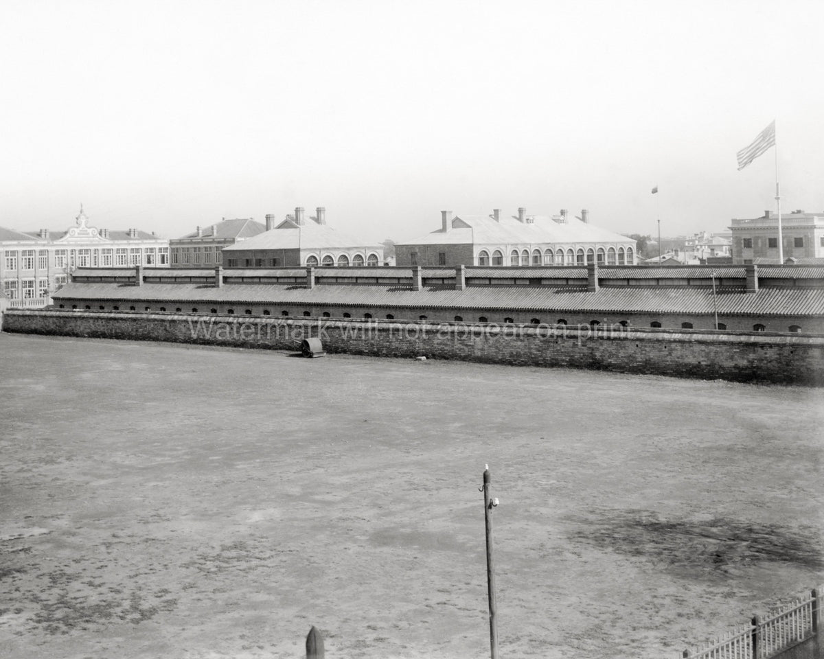 Peking Legation Quarter Beijing China American Flag Embassy Vtg. Photo 20thC.
