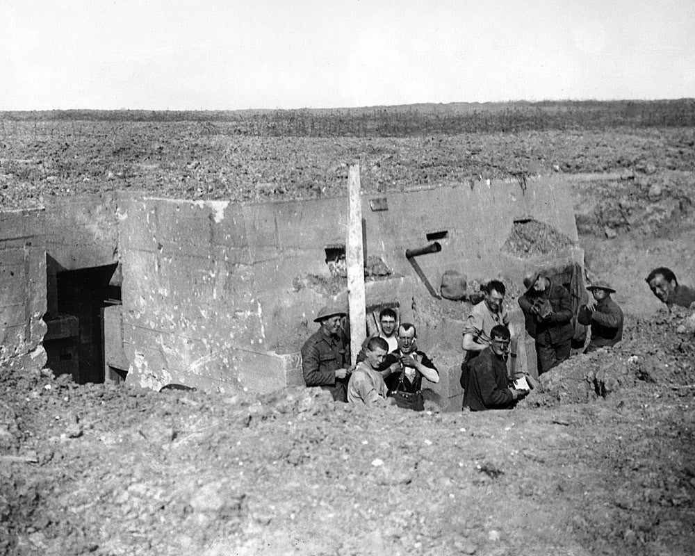 France Black Watch Soldiers WWI Trench Bunker Military Vtg. Photo Early 20th C.