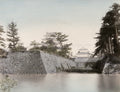 Japanese Castle Fortress Moat Stone Walls Architecture Vtg. Photo 19thC.