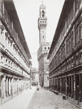 Florence Italy Palazzo Vecchio Tower Uffizi Gallery Street Vtg. Photo 19thC.