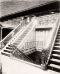 White Star Line RMS Teutonic Ornate Grand Staircase Interior Vtg. Photo 19thC.