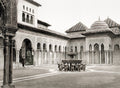 Granada Alhambra Palace Patio Lions Moorish Fountain Vtg. Photo 20thC.