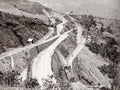 India Darjeeling Railway Reversing Station Mountain Zigzag Vtg. Photo 19thC.
