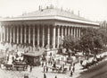 Paris Bourse Stock Exchange Neoclassical Columns Street Scene Vtg. Photo 19thC.