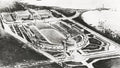 Chicago Soldier Field Stadium Aerial View Lakefront Cityscape Vtg. Photo 20thC.