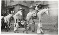 China Festival Parade Papier Mache Horses Costumes Street Vtg. Photo 20thC.