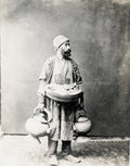 Caucasus Tbilisi Persian Tea Merchant Vendor Traditional Dress Vtg. Photo 19thC.