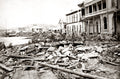 Kobe Japan Bund Typhoon Damage Rubble Destruction Vtg. Photo 19thC.
