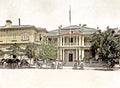 Kobe Japan Oriental Hotel Rickshaws Street Scene Architecture Vtg. Photo 19thC.