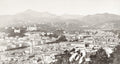 Nice France Inland City View Mountains Rooftops Vtg. Photo 19thC.