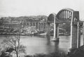 Royal Albert Bridge Saltash Cornwall Brunel Railway River Vtg. Photo 19thC.